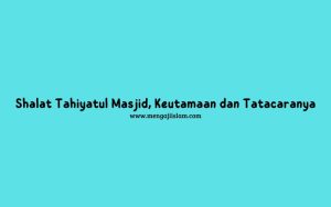 shalat tahiyatul masjid